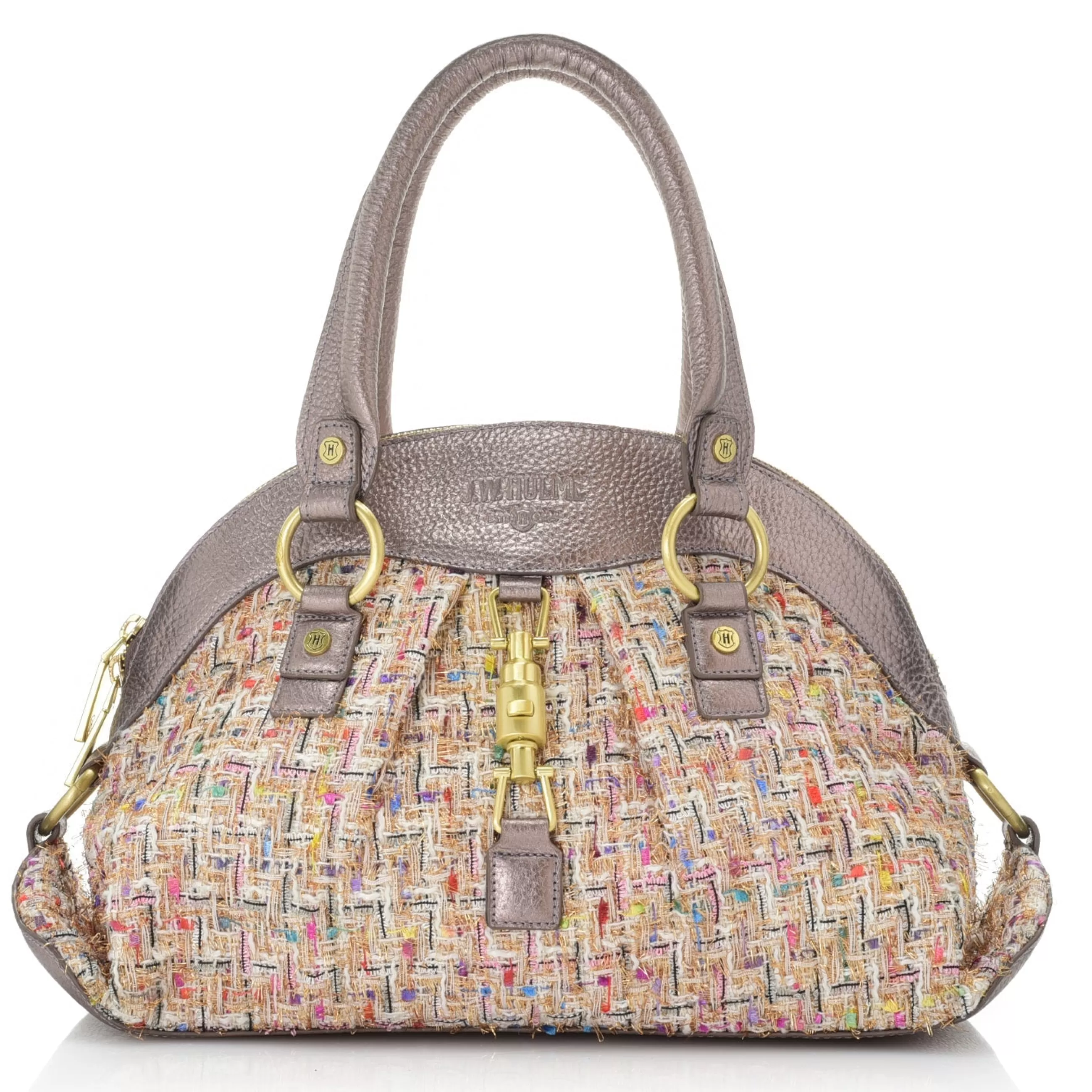 Hot J. W. Hulme Co Maureen Tweed & Leather Dome Satchel